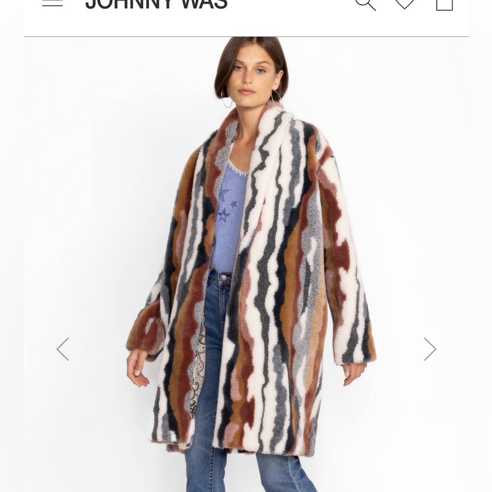 Johnny Was Ziggy Faux Fur Coat - Picture 6 of 7
